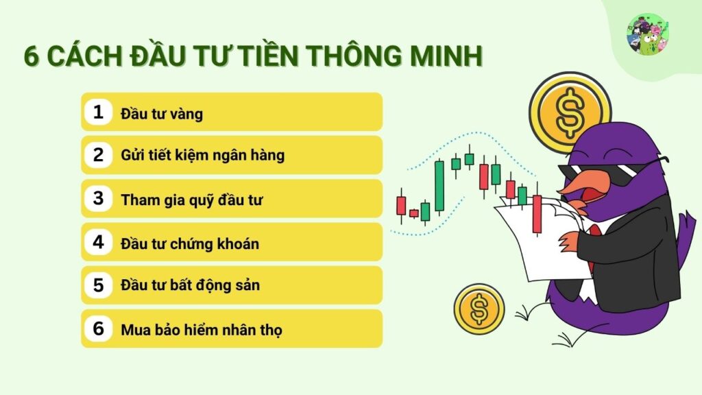 6 cách đầu tư tiền thông minh giúp sinh lời cao