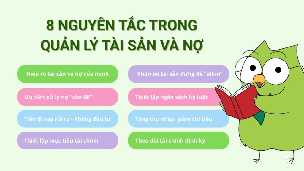 8 nguyên tắc trong việc quản lý Tài sản và Nợ