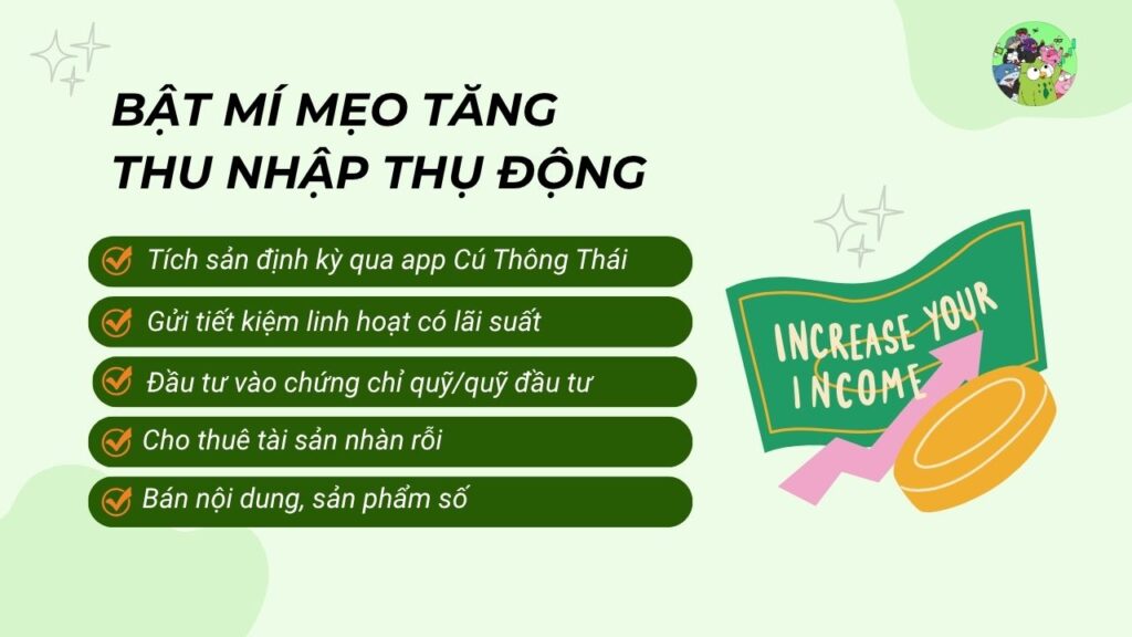 mẹo tăng thu nhập thụ động 