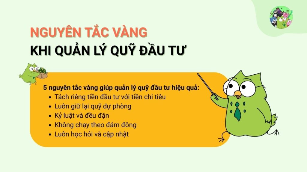 Nguyên tắc vàng khi quản lý quỹ đầu tư