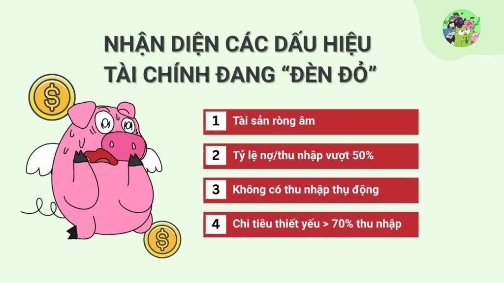 các dấu hiệu tài chính báo động đỏ 