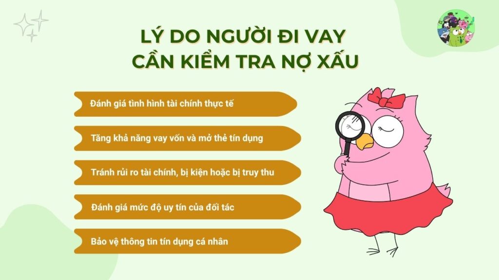 Lý do người đi vay cần kiểm tra nợ xấu