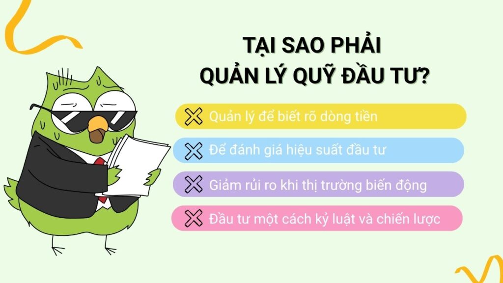 Tại sao phải quản lý quỹ đầu tư?