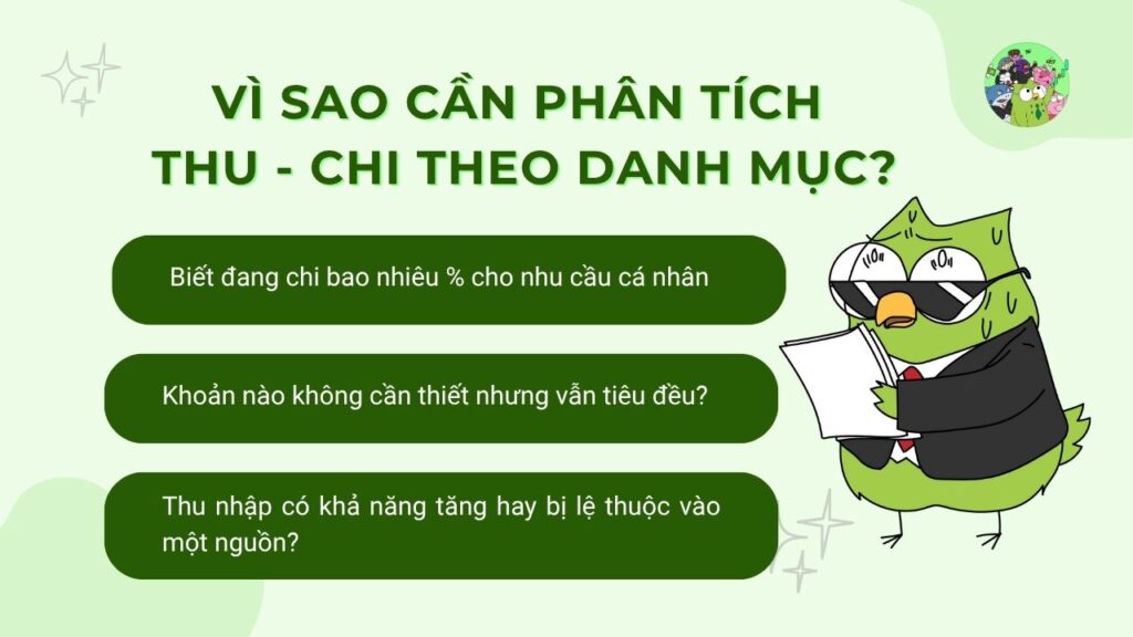 Vì sao cần phân tích Thu - Chi theo danh mục