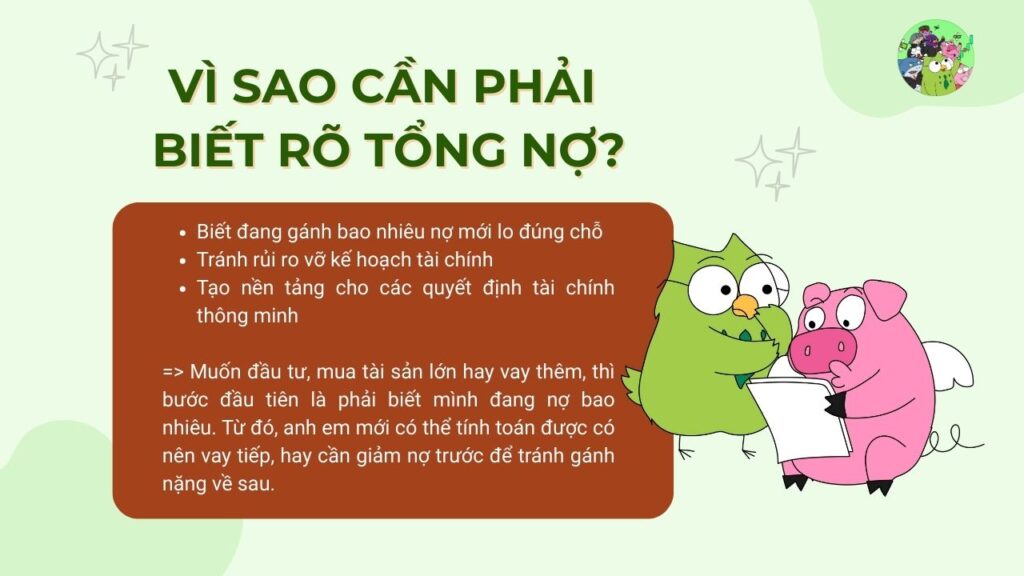 Vì sao cần phải biết rõ tổng nợ?