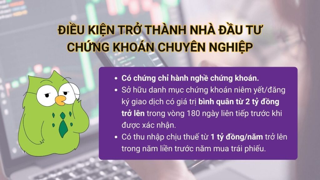 Điều kiện nhà đầu tư chuyên nghiệp