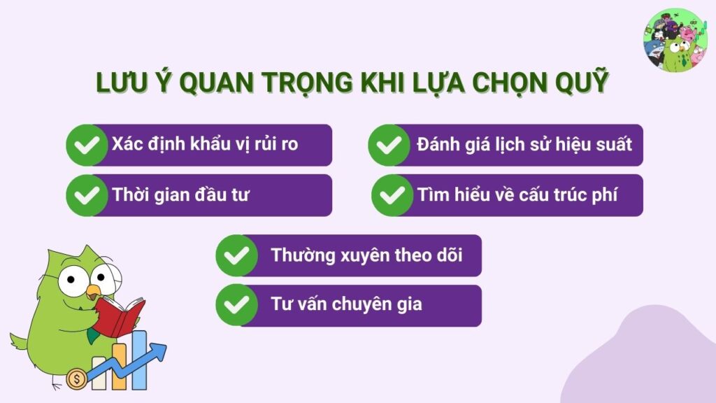 Lưu ý quan trọng cho nhà đầu tư khi lựa chọn quỹ