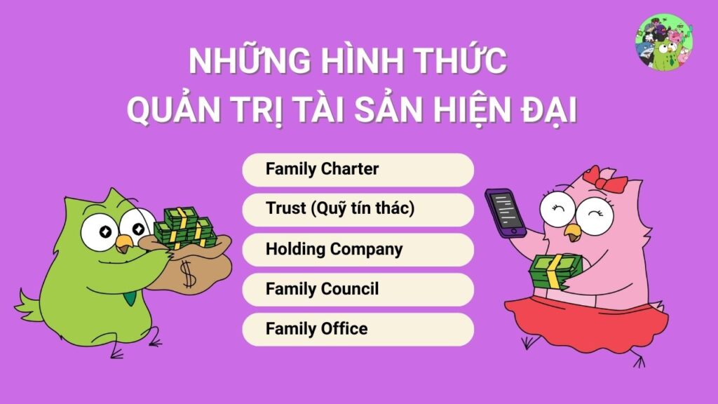Những hình thức Quản trị tài sản hiện đại
