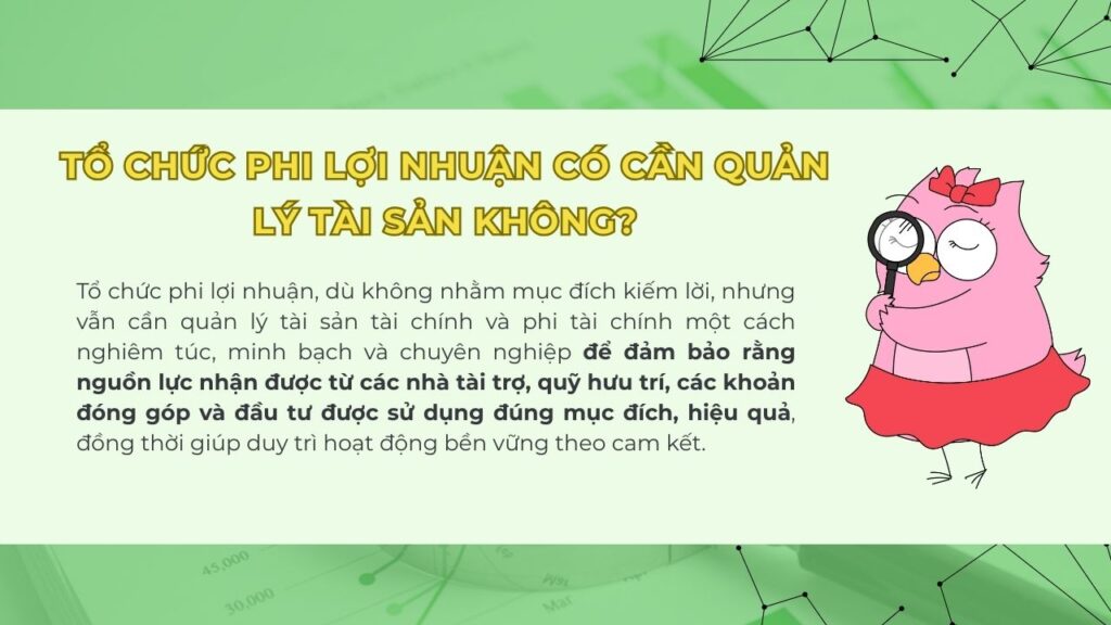 Tổ chức phi lợi nhuận có cần quản lý tài sản không?