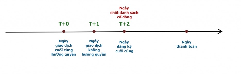 Timeline ngày giao dịch không hưởng quyền