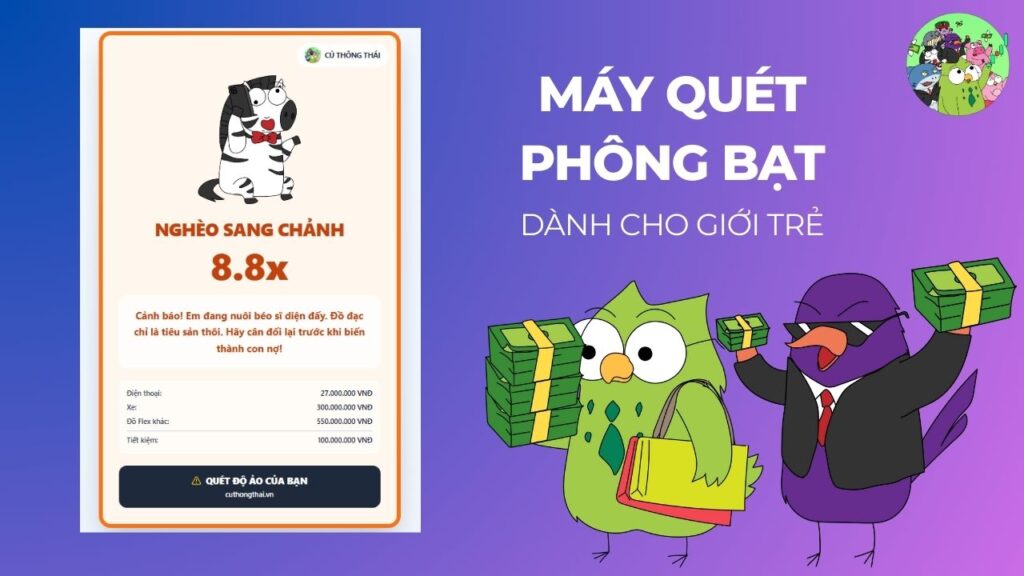 Máy Quét Phông Bạt của Cú Thông Thái