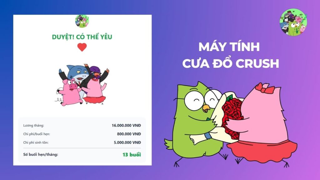 Máy Tính Cưa Đổ Crush Cú Thông Thái