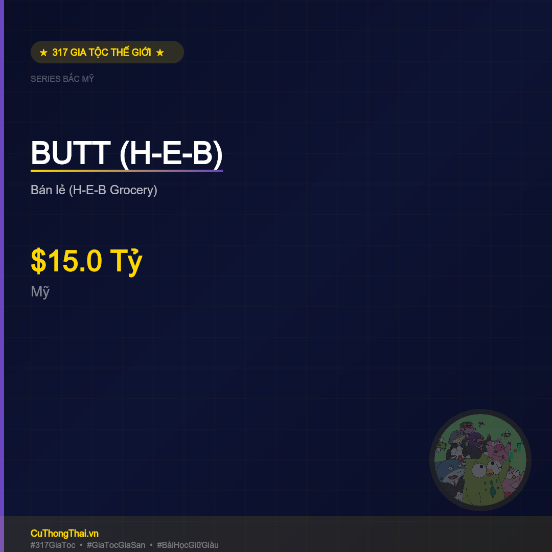 Gia Tộc Butt – Vay $60 Mở Cửa Hàng Tạp Hóa → H-E-B $43.6 Tỷ Doanh Thu: Siêu Thị Yêu Thương Nhất Texas