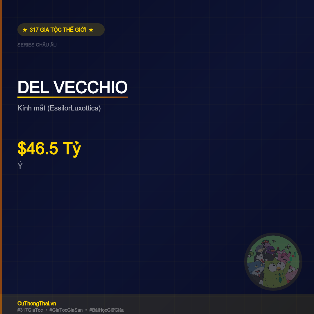 Gia Tộc Del Vecchio – $46.5 Tỷ