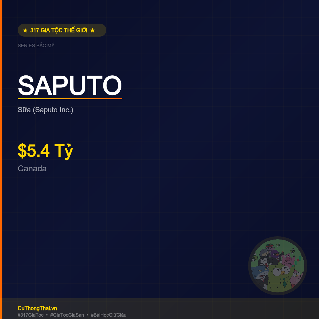 Gia Tộc Saputo – Từ $500 – Xe Đạp Giao Phô Mai → Đế Chế Sữa Top 10 Thế Giới: $4.9 Tỷ