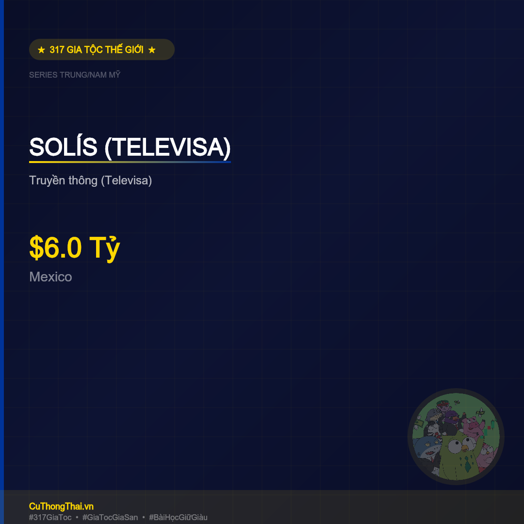 Gia Tộc Solís (Televisa) – $6.0 Tỷ