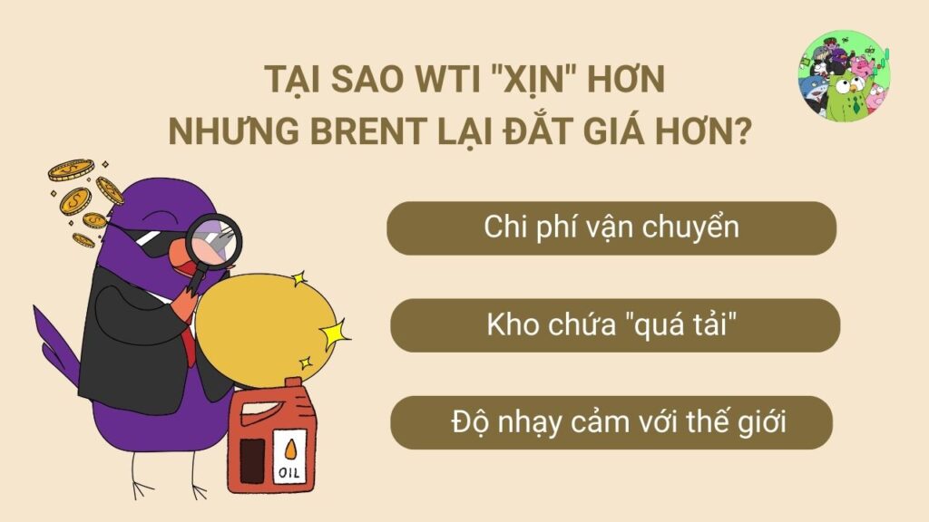 Tại sao WTI "xịn" hơn nhưng Brent lại đắt giá hơn?