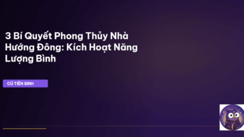 phong thủy nhà hướng đông