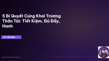 cúng khai trương thần tài thổ địa