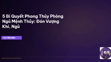 phong thủy phòng ngủ mệnh Thủy