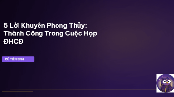phong thủy ĐHCĐ