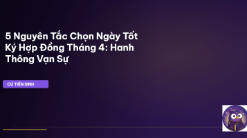 Ngày tốt ký hợp đồng tháng 4