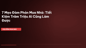 đàm phán mua nhà