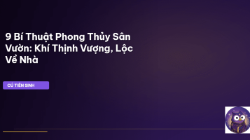 phong thủy sân vườn