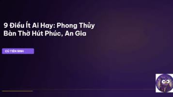 phong thủy bàn thờ
