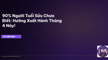 hướng xuất hành tháng 4 tuổi sửu