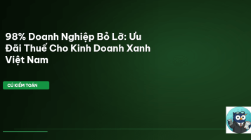 ưu đãi thuế xanh