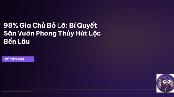phong thủy sân vườn