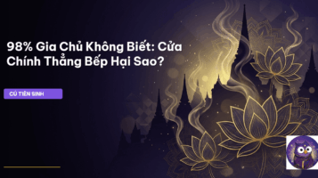 cửa chính nhìn thẳng bếp