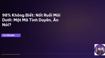 nốt ruồi môi dưới