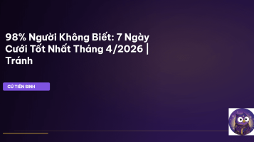ngày cưới tháng 4/2026