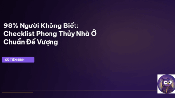 checklist phong thủy nhà ở