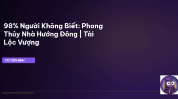 phong thủy nhà hướng đông
