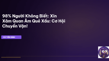 xin xăm quan âm quẻ xấu