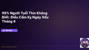 ngày xấu tháng 4 tuổi Thìn