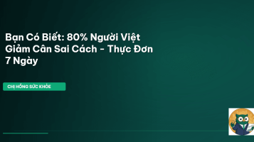 thực đơn giảm cân 7 ngày