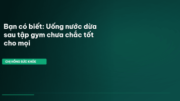 nước dừa sau tập gym