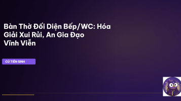 bàn thờ đối diện bếp