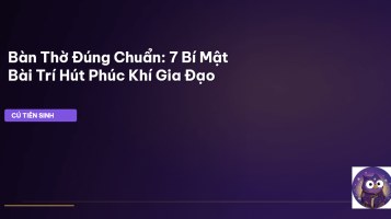 bàn thờ đúng chuẩn