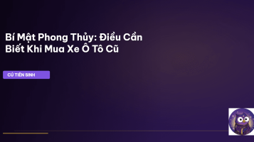 phong thủy xe cũ
