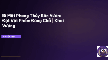 phong thủy sân vườn