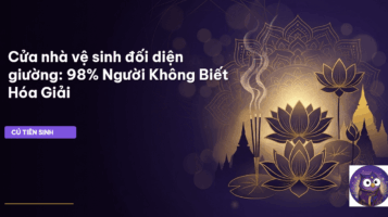 cửa nhà vệ sinh đối diện giường