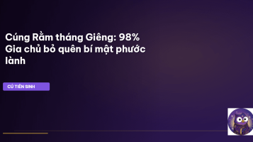 cúng Rằm tháng Giêng