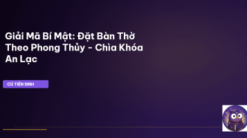 đặt bàn thờ phong thủy