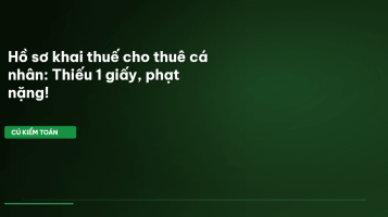 hồ sơ khai thuế cho thuê