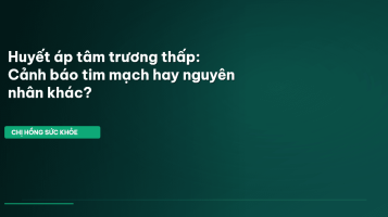 huyết áp tâm trương thấp